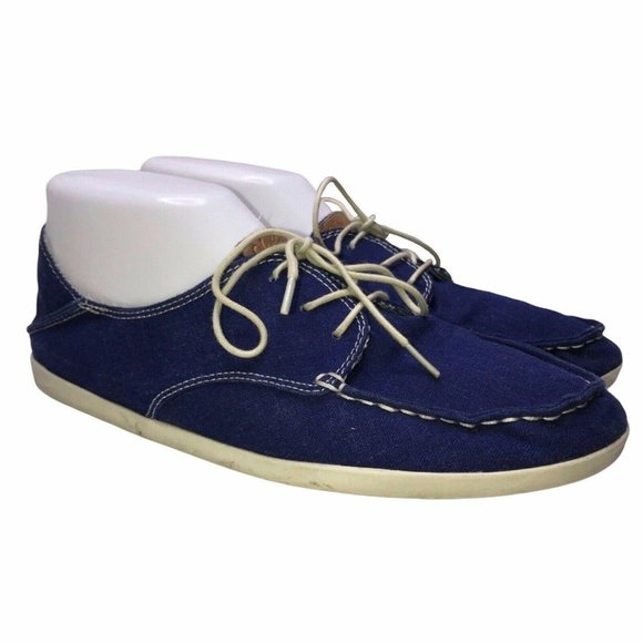 OluKai Shoes - Olukai Helbuna Distressed Blue Canvas Loafers 9